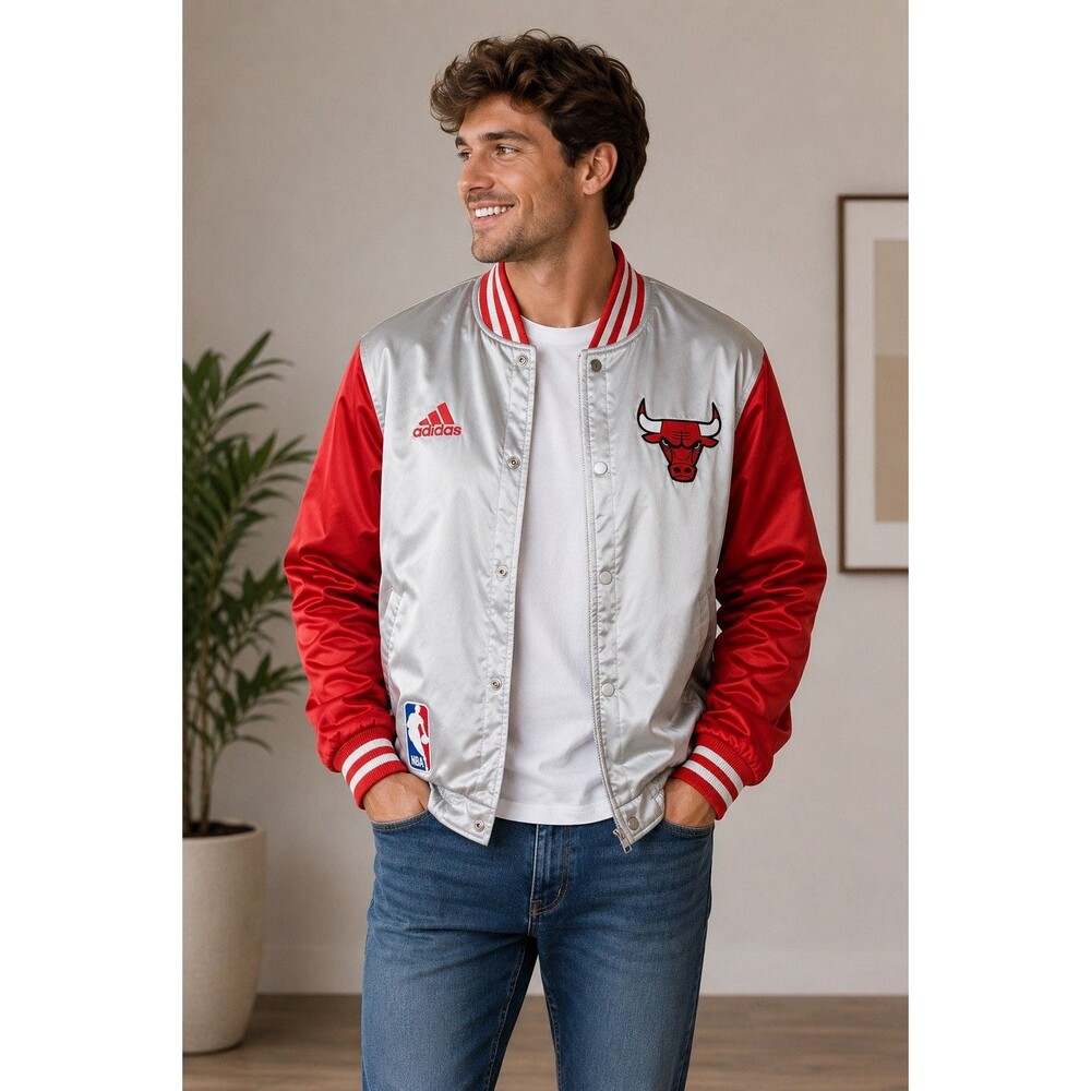 Adidas Chicago Bulls Warmup Jacket  Size S